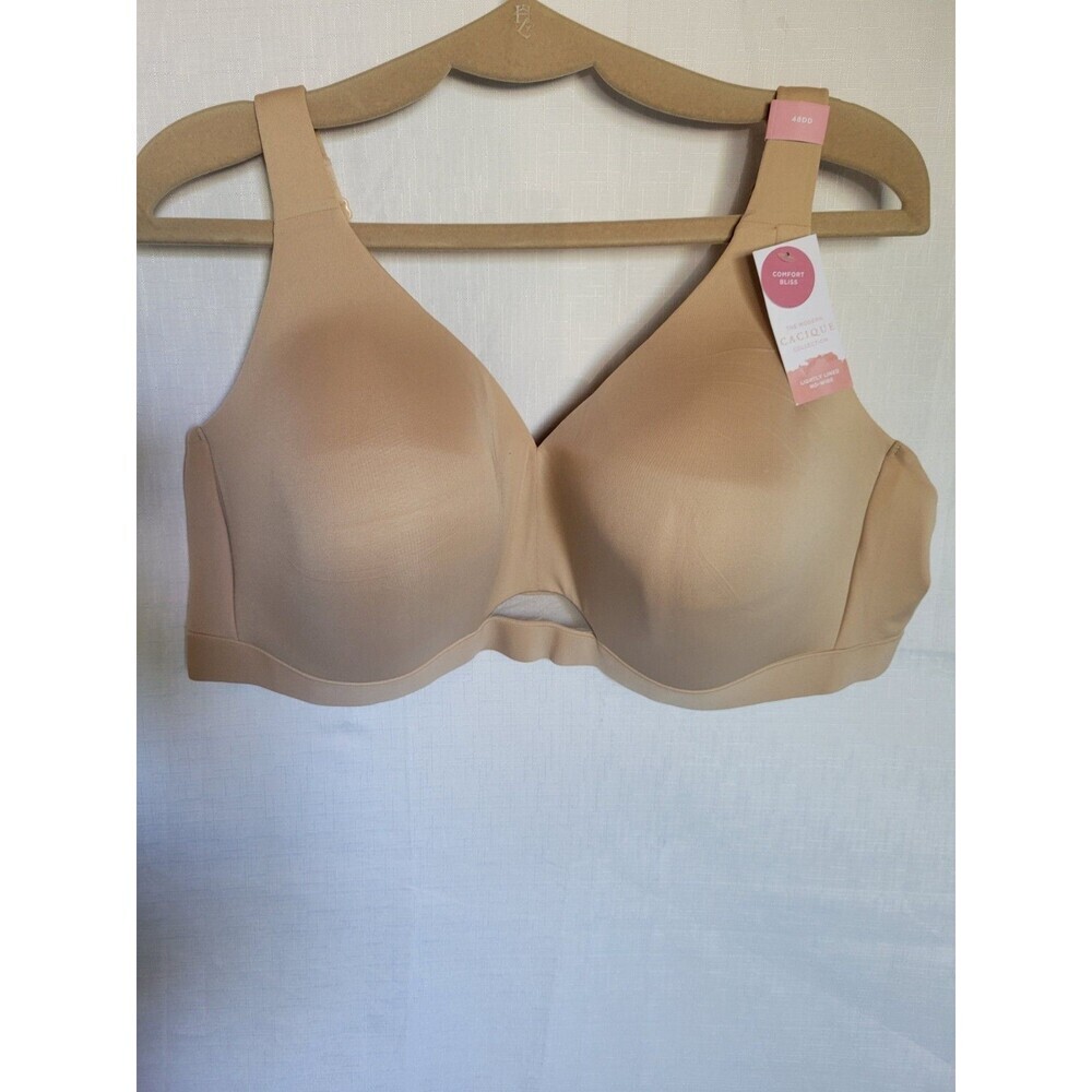 Lane Bryant Cacique Cafe Mocha Comfort Bliss Underwire Bra 48 DD NWT